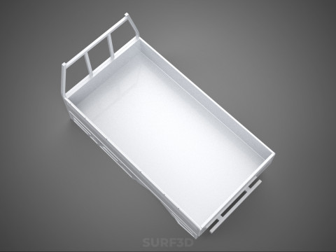 BAKKIE UTE PICKUP TRUCK FLAT BED CHASSIS BACK TRAY HEADBOARD VAN 3D Модель
