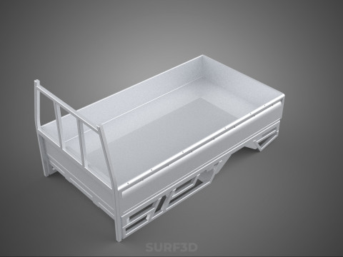 BAKKIE UTE PICKUP TRUCK FLAT BED CHASSIS BACK TRAY HEADBOARD VAN 3D Модель
