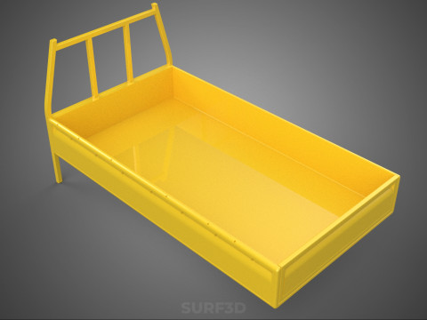 PICKUP TRUCK CARGO BED PLATFORM FRAME HEADBOARD BACK TRAY RACK 3D Modell