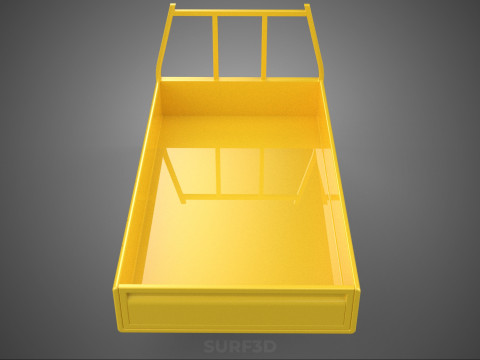 PICKUP TRUCK CARGO BED PLATFORM FRAME HEADBOARD BACK TRAY RACK 3D Modell
