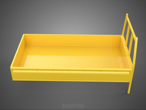 PICKUP TRUCK CARGO BED PLATFORM FRAME HEADBOARD BACK TRAY RACK 3D Modell