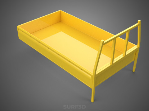 PICKUP TRUCK CARGO BED PLATFORM FRAME HEADBOARD BACK TRAY RACK 3D Modell