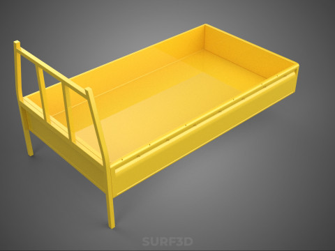 PICKUP TRUCK CARGO BED PLATFORM FRAME HEADBOARD BACK TRAY RACK 3D Modell