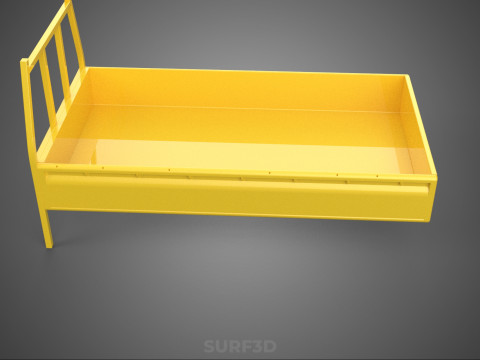 PICKUP TRUCK CARGO BED PLATFORM FRAME HEADBOARD BACK TRAY RACK 3D Modell