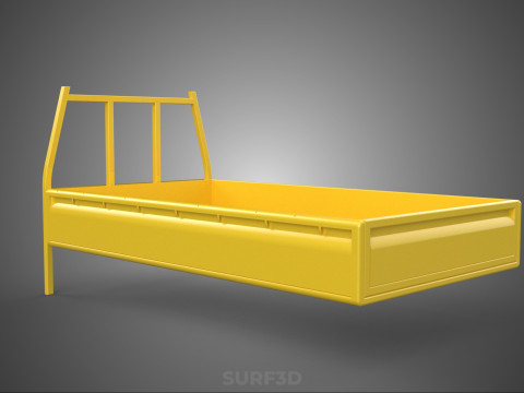 PICKUP TRUCK CARGO BED PLATFORM FRAME HEADBOARD BACK TRAY RACK 3D Modell