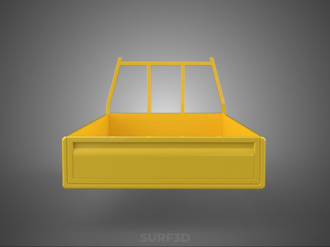 PICKUP TRUCK CARGO BED PLATFORM FRAME HEADBOARD BACK TRAY RACK 3D Modell