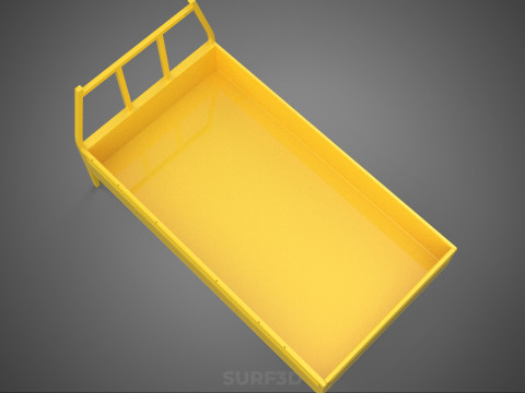 PICKUP TRUCK CARGO BED PLATFORM FRAME HEADBOARD BACK TRAY RACK 3D Modell