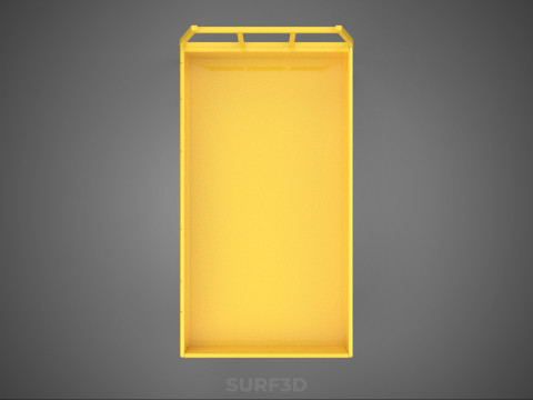 PICKUP TRUCK CARGO BED PLATFORM FRAME HEADBOARD BACK TRAY RACK 3D Modell