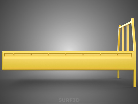 PICKUP TRUCK CARGO BED PLATFORM FRAME HEADBOARD BACK TRAY RACK 3D Modell