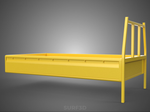 PICKUP TRUCK CARGO BED PLATFORM FRAME HEADBOARD BACK TRAY RACK 3D Modell