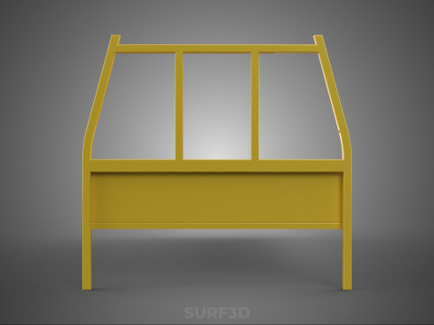 PICKUP TRUCK CARGO BED PLATFORM FRAME HEADBOARD BACK TRAY RACK 3D Modell