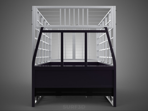 CAGE ENCLOSURE PICKUP FLAT DECK TRUCK CARGO BED FRAME REAR BODY 3D 模型
