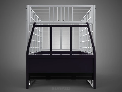 CAGE ENCLOSURE PICKUP FLAT DECK TRUCK CARGO BED FRAME REAR BODY 3D Model