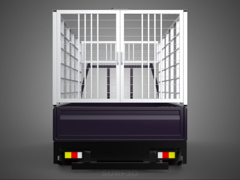 CAGE ENCLOSURE PICKUP FLAT DECK TRUCK CARGO BED FRAME REAR BODY 3D 模型
