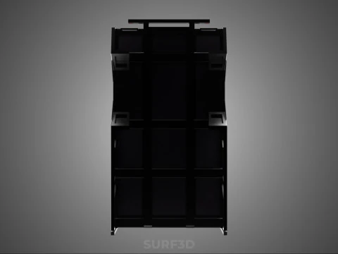 CAGE ENCLOSURE PICKUP FLAT DECK TRUCK CARGO BED FRAME REAR BODY 3D Model