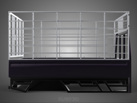 CAGE ENCLOSURE PICKUP FLAT DECK TRUCK CARGO BED FRAME REAR BODY 3D 模型