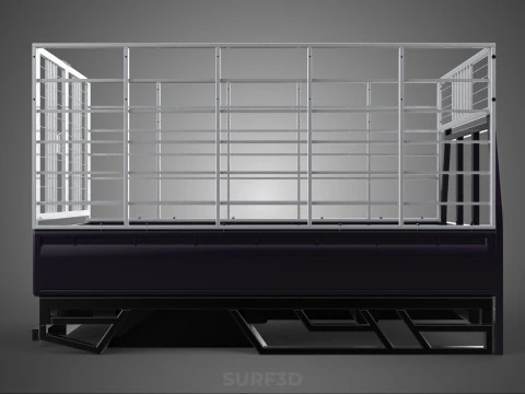 CAGE ENCLOSURE PICKUP FLAT DECK TRUCK CARGO BED FRAME REAR BODY 3D Model
