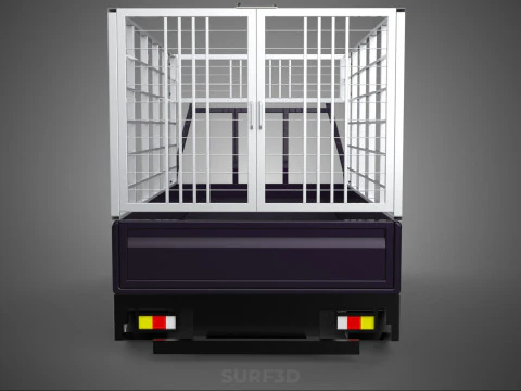 CAGE ENCLOSURE PICKUP FLAT DECK TRUCK CARGO BED FRAME REAR BODY 3D Model