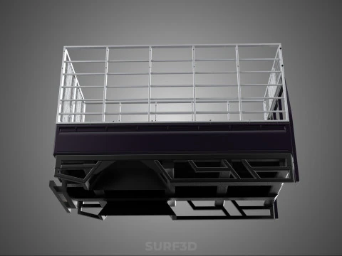 CAGE ENCLOSURE PICKUP FLAT DECK TRUCK CARGO BED FRAME REAR BODY 3D Model