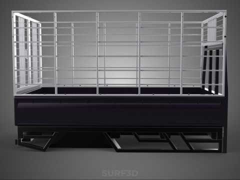 CAGE ENCLOSURE PICKUP FLAT DECK TRUCK CARGO BED FRAME REAR BODY 3D 模型
