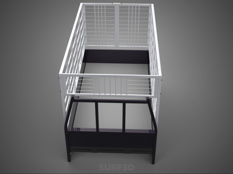 CAGE ENCLOSURE PICKUP FLAT DECK TRUCK CARGO BED FRAME REAR BODY 3D 模型
