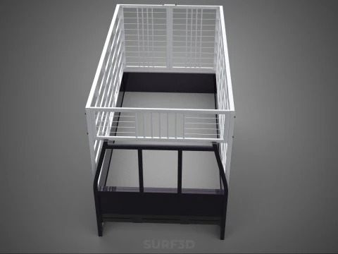 CAGE ENCLOSURE PICKUP FLAT DECK TRUCK CARGO BED FRAME REAR BODY 3D Model