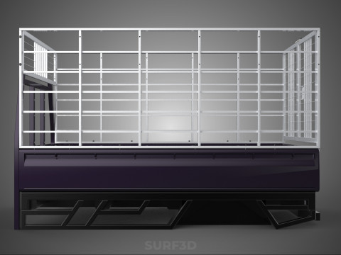CAGE ENCLOSURE PICKUP FLAT DECK TRUCK CARGO BED FRAME REAR BODY 3D 模型