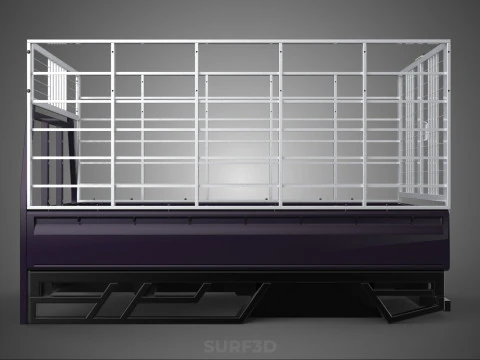 CAGE ENCLOSURE PICKUP FLAT DECK TRUCK CARGO BED FRAME REAR BODY 3D Model
