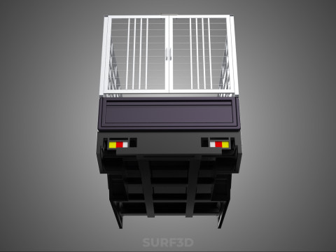 CAGE ENCLOSURE PICKUP FLAT DECK TRUCK CARGO BED FRAME REAR BODY 3D 模型