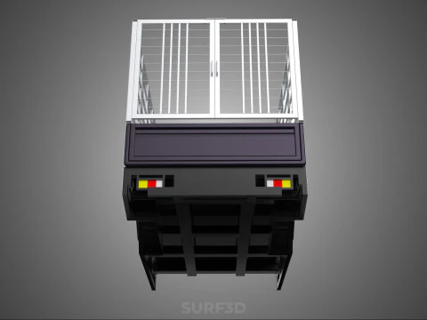 CAGE ENCLOSURE PICKUP FLAT DECK TRUCK CARGO BED FRAME REAR BODY 3D Model