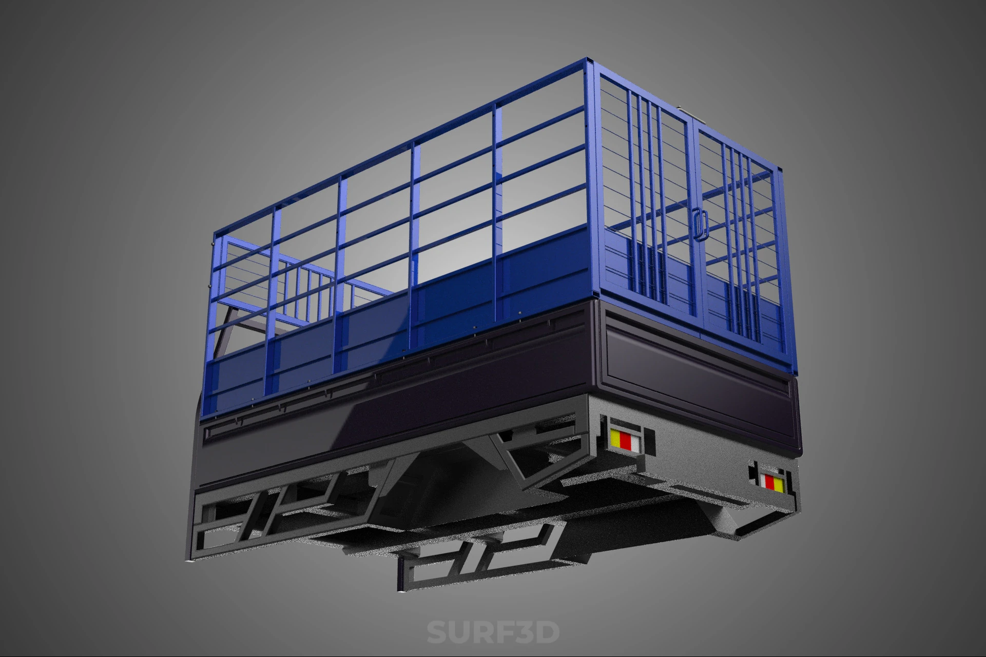 ANIMAL ENCLOSURE CAGE LIVESTOCK CATTLE COW PICKUP CAR TRUCK PEN 3D Model .c4d .max .obj .3ds .fbx .stl .blend 