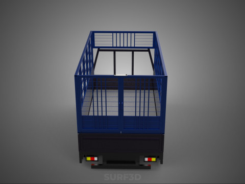 ANIMAL ENCLOSURE CAGE LIVESTOCK CATTLE COW PICKUP CAR TRUCK PEN 3D Model