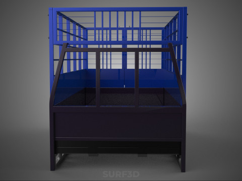 ANIMAL ENCLOSURE CAGE LIVESTOCK CATTLE COW PICKUP CAR TRUCK PEN 3D Model