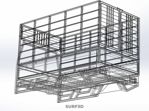 ANIMAL ENCLOSURE CAGE LIVESTOCK CATTLE COW PICKUP CAR TRUCK PEN 3D Model