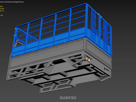 ANIMAL ENCLOSURE CAGE LIVESTOCK CATTLE COW PICKUP CAR TRUCK PEN 3D Model