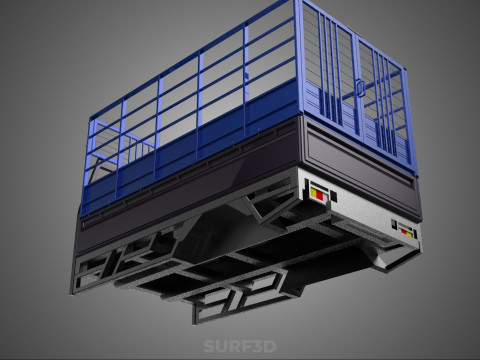 ANIMAL ENCLOSURE CAGE LIVESTOCK CATTLE COW PICKUP CAR TRUCK PEN 3D Model