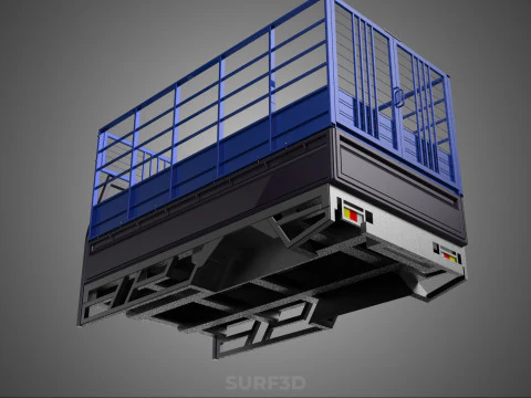 ANIMAL ENCLOSURE CAGE LIVESTOCK CATTLE COW PICKUP CAR TRUCK PEN 3D Model