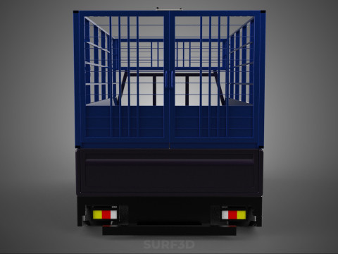 ANIMAL ENCLOSURE CAGE LIVESTOCK CATTLE COW PICKUP CAR TRUCK PEN 3D Model