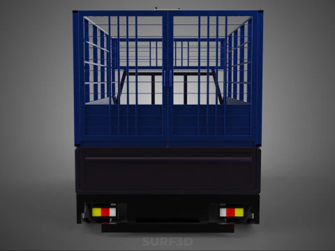 ANIMAL ENCLOSURE CAGE LIVESTOCK CATTLE COW PICKUP CAR TRUCK PEN 3D Model