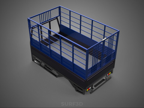 ANIMAL ENCLOSURE CAGE LIVESTOCK CATTLE COW PICKUP CAR TRUCK PEN 3D Model
