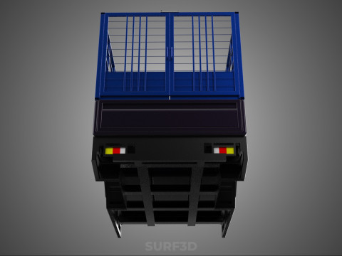 ANIMAL ENCLOSURE CAGE LIVESTOCK CATTLE COW PICKUP CAR TRUCK PEN 3D Model