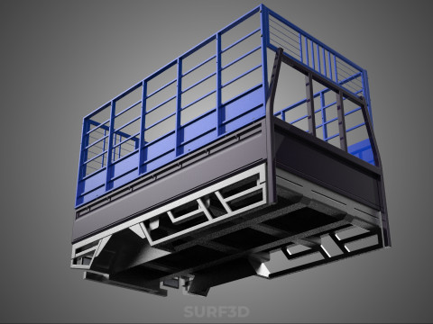 ANIMAL ENCLOSURE CAGE LIVESTOCK CATTLE COW PICKUP CAR TRUCK PEN 3D Model