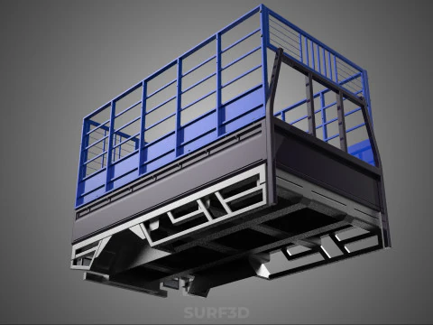 ANIMAL ENCLOSURE CAGE LIVESTOCK CATTLE COW PICKUP CAR TRUCK PEN 3D Model