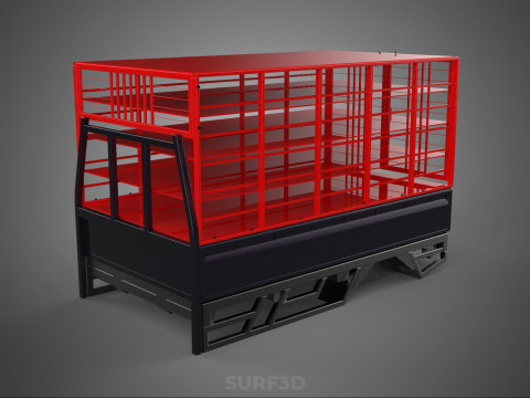 POULTRY CHICKENS CARRIER RACK FENCE CAGE CARGO TRUCK PICKUP CAR 3D Model
