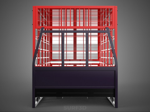 POULTRY CHICKENS CARRIER RACK FENCE CAGE CARGO TRUCK PICKUP CAR 3D Model