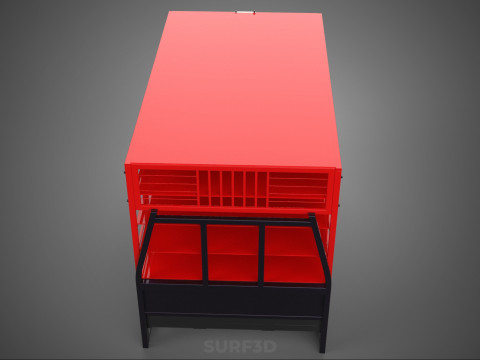 POULTRY CHICKENS CARRIER RACK FENCE CAGE CARGO TRUCK PICKUP CAR 3D Model