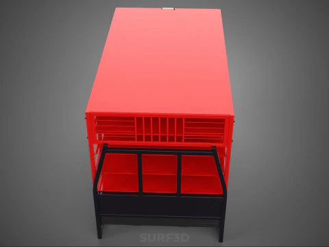 СТОЙКА ДЛЯ ПЕРЕВОЗКИ ДЛЯ ПТИЦЫ И ЦЫПЛ ЗАБОР КЛЕТКА ГРУЗОВОЙ АВТОМОБИЛЬ-ПИКАП 3D Модель