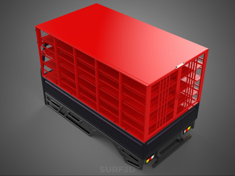POULTRY CHICKENS CARRIER RACK FENCE CAGE CARGO TRUCK PICKUP CAR 3D Model