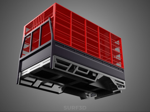 POULTRY CHICKENS CARRIER RACK FENCE CAGE CARGO TRUCK PICKUP CAR 3D Model