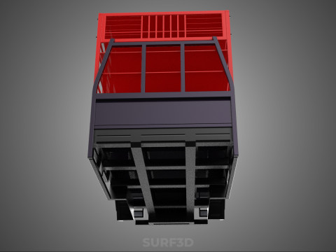 POULTRY CHICKENS CARRIER RACK FENCE CAGE CARGO TRUCK PICKUP CAR 3D Model